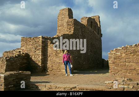 Ein Blick auf die alten spanischen Mission Mission La Purísima Concepción de Cuarac an Quari Unit in Salinas Pueblo Missionen nationalen Mo Stockfoto