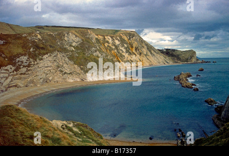 St. Oswald Bay und Dungy Kopf von oben Durdle Door, Dorset, England Stockfoto