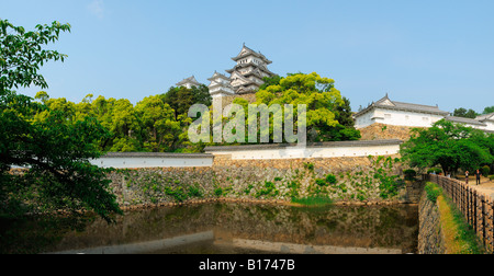 Die "Drei Land Graben' an der Banshu Schloss Himeji, Himeji JP Stockfoto