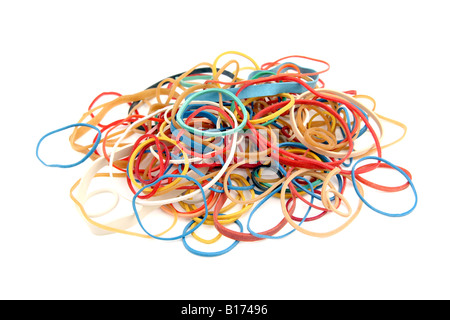 Sortierte Gummibänder Stockfoto