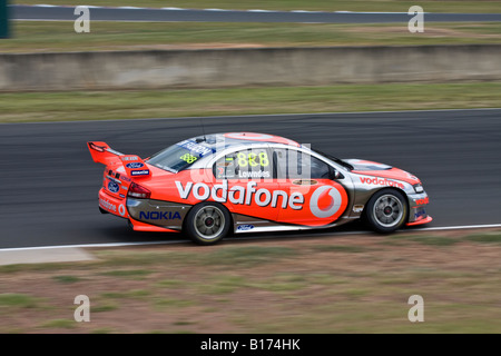 Craig Lowndes im Team Vodafone Supersportwagen in Eastern Creek in New South Wales, Australien Stockfoto