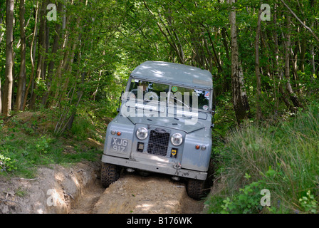 Grey Serie 2 Land Rover an die ALRC nationalen 2008 RTV-Studie teilnehmen. Stockfoto