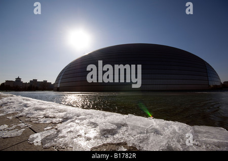 Die National Grand Theatre Opera House The Egg französischen Architekten Paul Andreu Peking China Asien Stockfoto