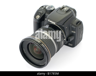 Canon EOS 350D (Rebel XT), 8 Megapixel digitalen SLR-Kamera, mit einem 10-20 mm ultra-Weitwinkel-Objektiv Stockfoto