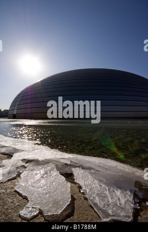 Die National Grand Theatre Opera House The Egg französischen Architekten Paul Andreu Peking China Asien Stockfoto