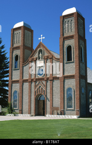 Our Lady of Guadalupe Parish Kirche, gebaut im Jahre 1856 in Conejos ist die älteste in Colorado Stockfoto