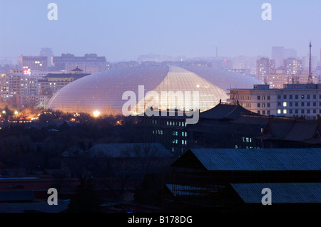 Die National Grand Theatre Opera House The Egg französischen Architekten Paul Andreu Peking China Asien Stockfoto