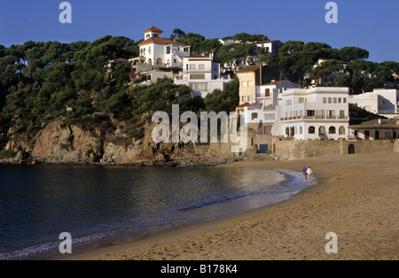 Llafranc Strand Costa Brava Baix Empordà Girona Provinz Katalonien Spanien Stockfoto