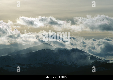 Winter-Blick auf die Rocky Mountains in den Holy Cross Wildnisgebiet Colorado USA Stockfoto