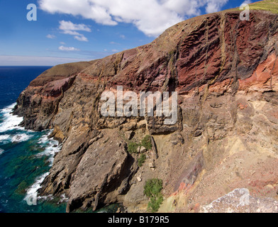 Küstenlandschaft bei Ponta Gabriel auf der portugiesischen Atlantik Insel Porto Santo. Stockfoto