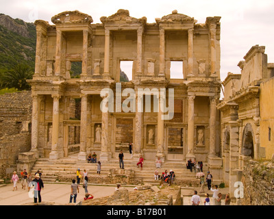 Bibliothek von Celsus, Ephesus, Türkei Stockfoto