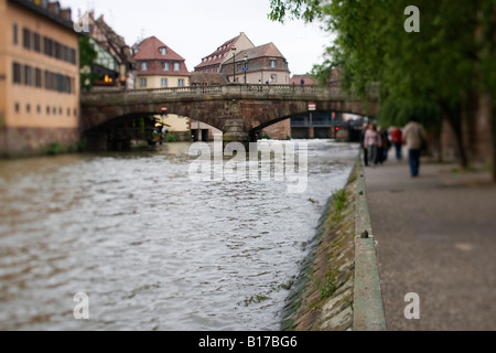 Fluss Ill Petite France-Straßburg-Frankreich Juni 2008 Stockfoto