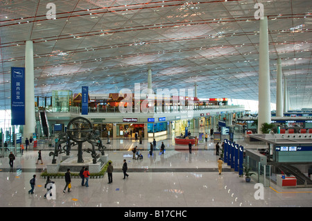 China Peking Beijing Capital Airport das neue Terminal 3 eröffnet Februar 2008, das zweitgrößte Gebäude der Welt Stockfoto