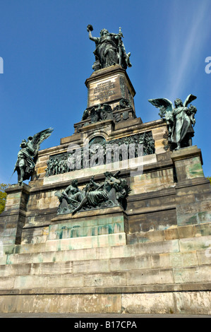 Niederwald Denkmal Denkmal bei Rüdesheim, Deutschland. Stockfoto