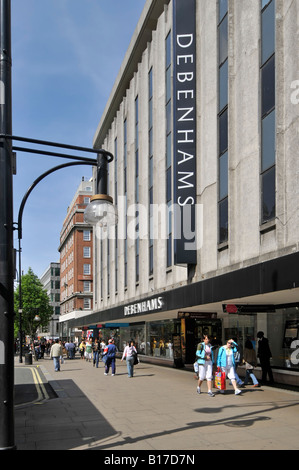 London West End Oxford Street Einkaufsviertel Debenhams Speicher Stockfoto