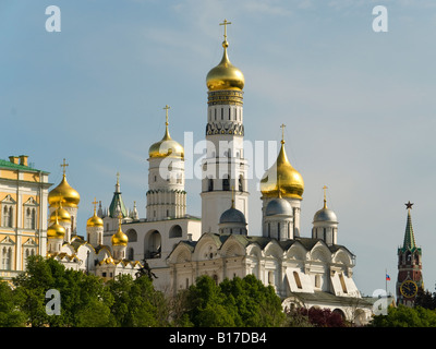 Dom Türme und Kuppeln, den Kreml, Moskau, Russland Stockfoto