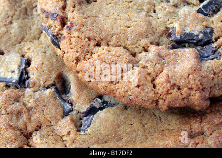 Makro oder Nahaufnahme Bild der frisch gebackene Schokoladenkekse Stockfoto