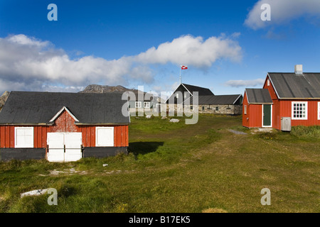 Museum in Nanortalik Hafen, Insel Qoornoq, Provinz Kitaa, Südgrönland, Königreich Dänemark Stockfoto