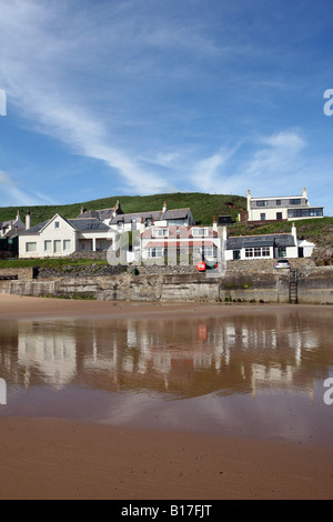 Der kleine Hafen von dem ehemaligen Fischerdorf Dorf von Stonehaven, Aberdeenshire, Schottland, UK Stockfoto