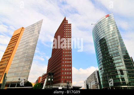 Hochhäuser am Potsdamer Platz (Potsdamer Platz), Berlin, Deutschland Stockfoto