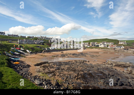 Der kleine Hafen von dem ehemaligen Fischerdorf Dorf von Stonehaven, Aberdeenshire, Schottland, UK Stockfoto