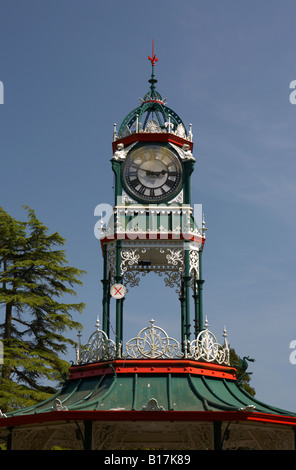 viktorianische Gusseisen Musikpavillon im Forthill Park Enniskillen County fermanagh Stockfoto