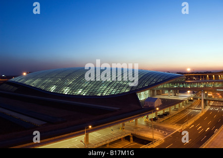 China Beijing Capital Airport das neue Terminal 3 eröffnet Februar 2008, das zweitgrößte Gebäude der Welt Stockfoto