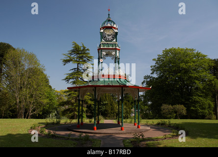 viktorianische Gusseisen Musikpavillon im Forthill Park Enniskillen County fermanagh Stockfoto