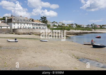 Leerlauf Rocks Hotel, St Mawes, Cornwall, England. Stockfoto