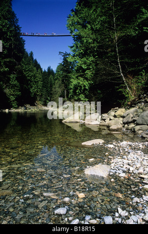 Capilano Suspension Bridge, North Vancouver, British Columbia, Kanada. Stockfoto