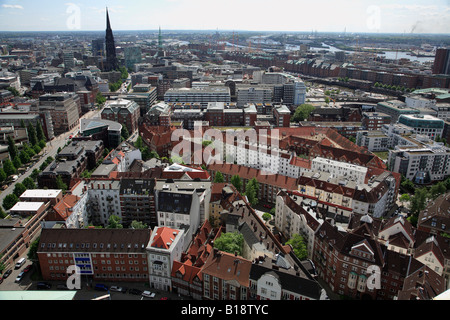 Deutschland Hamburg allgemeine Luftbild Panorama skyline Stockfoto