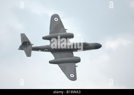 Einen britischen Gloster Meteor-Kampfjet Stockfoto