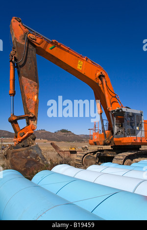 Rohr verlegen, Temecula Valley, Kalifornien, USA Stockfoto