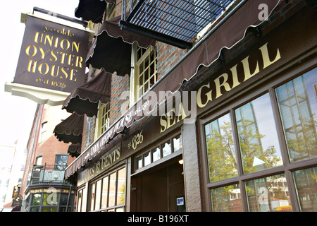MASSACHUSETTS Boston Union Oyster House Restaurant entlang Freedoom Trail Amerika s älteste Restaurant Exterieur und Zeichen Stockfoto