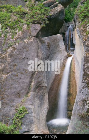 Punchbowl Falls, Gebirgsbach, Jasper Nationalpark, Alberta, Kanada Stockfoto