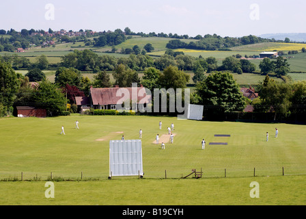 Dorf Cricket bei Exhall, Warwickshire, England, UK Stockfoto