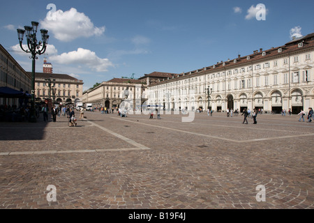 Piazza San Carlo in Turin. Stockfoto