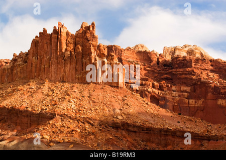 Die Burg-Bildung im Capitol Reef National Park in Süd-Utah Stockfoto