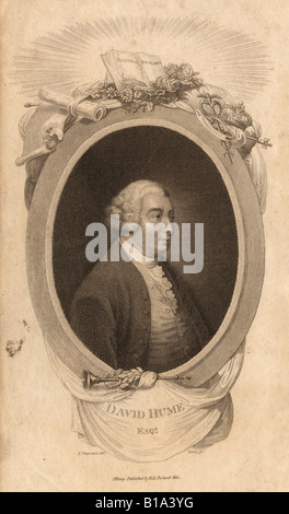 Antiken Gravur von David Hume aus dem Jahr 1816. Stockfoto