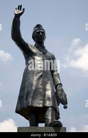 Die Statue der erste Premierminister des unabhängigen Indien Jawaharlal Nehru. Stockfoto