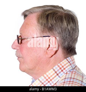 Senior woman, Portrait, Seitenansicht Stockfoto