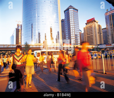Straßenbild und Masse, Dabeiyao, Beijing, China Stockfoto