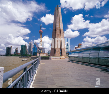 Wolkenkratzer in Pudong, Shanghai, China Stockfoto