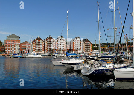 Neptun-Kai an der Uferpromenade von Ipswich, Suffolk, UK. Stockfoto