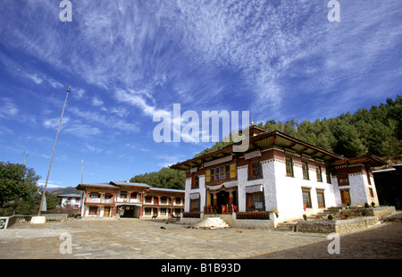 Bhutan Bumthang Valley Jakar Petsheling Kloster Stockfoto