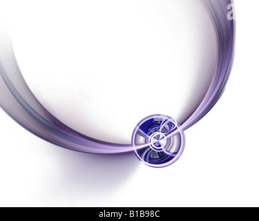 Runde Form auf Fraktale Welle mit weißen Textfreiraum Stockfoto