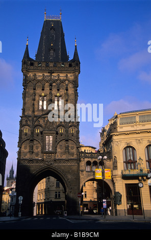 Pulverturm, Prag, Tschechische Republik Stockfoto