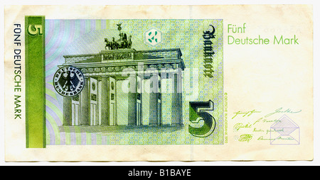 Banknoten, Deutsche Mark, Nahaufnahme Stockfoto