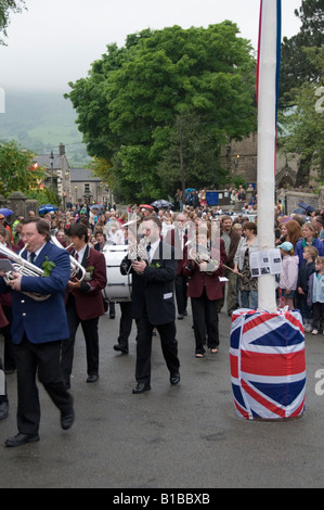 Festival in Castleton Derbyshire in den Peak District England warnen Stockfoto