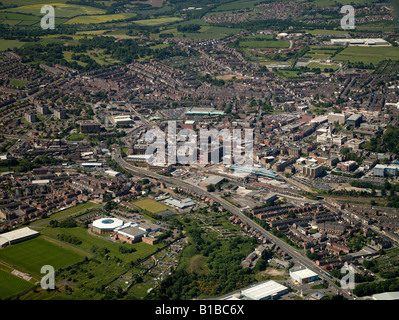 Barnsley aus der Luft, South Yorkshire, Nordengland Stockfoto